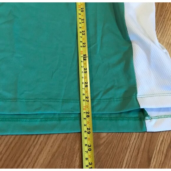 Chaps Golf XL Mens Golf Polo Shirt Green White & Blue Color Block Poly Spandex - Picture 7 of 8